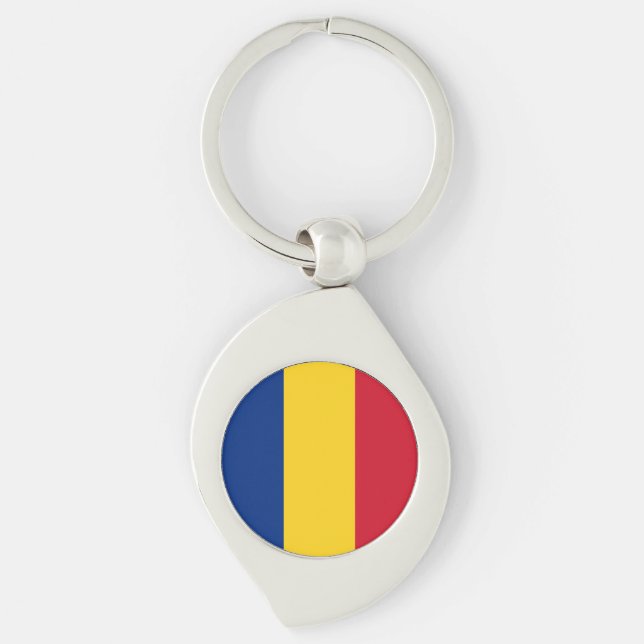 Romania Flag Key Ring (Front)