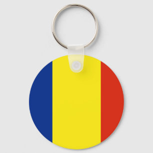 Romania flag key ring