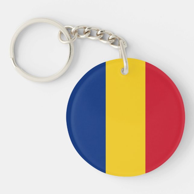 Romania Flag Key Ring (Front)
