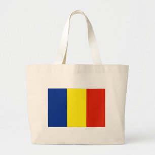 Romania flag large tote bag