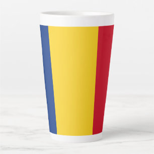 Romania flag latte mug