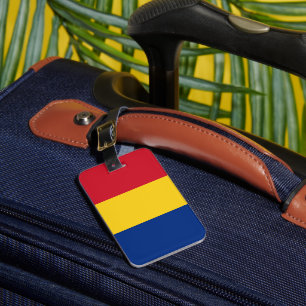 Romania flag luggage tag