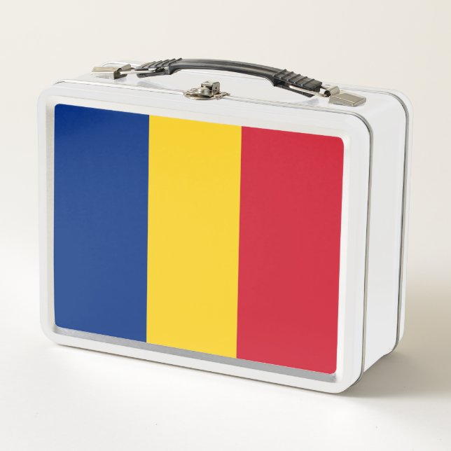 Romania flag metal lunch box (Front)