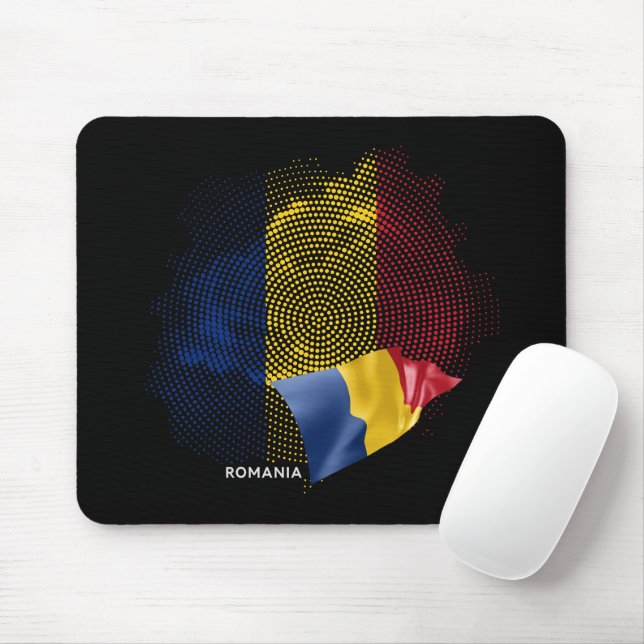 Romania flag mouse mat (With Mouse)