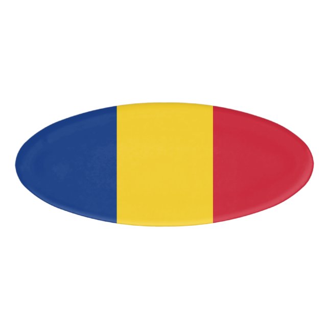 Romania flag name tag (Front)