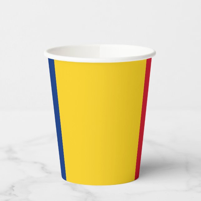 Romania Flag Paper Cups (Left)