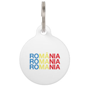 ROMANIA Flag Pet Tag