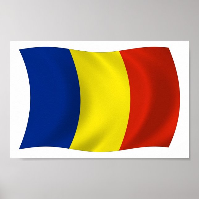 Romania Flag Poster Print (Front)