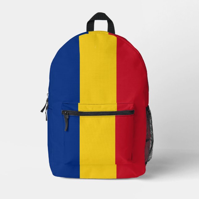 Romania flag printed backpack (Front)