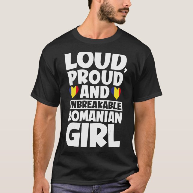 Romania Flag Proud Romanians Men & Women 1 T-Shirt (Front)