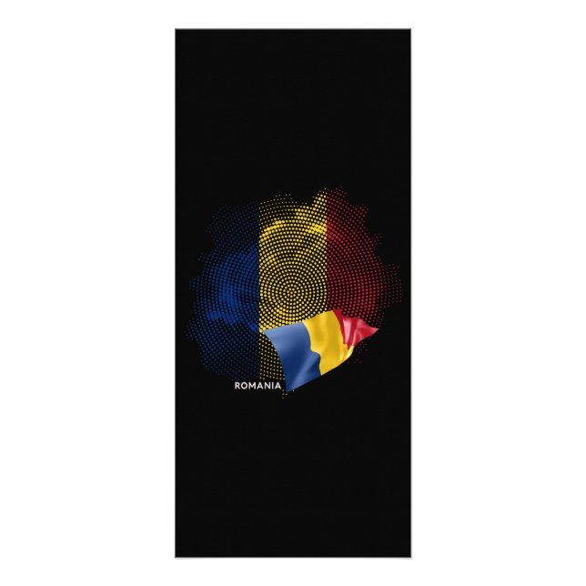 Romania flag rack card (Front)