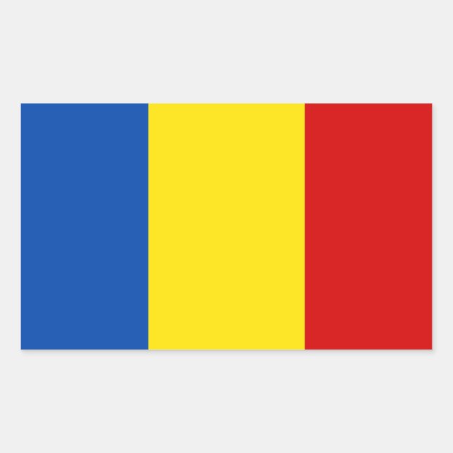 Romania Flag Rectangular Sticker (Front)