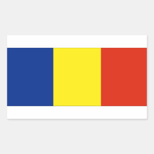Romania flag rectangular sticker