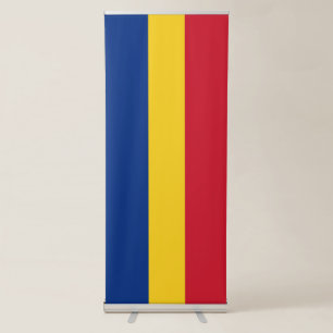 Romania flag retractable banner
