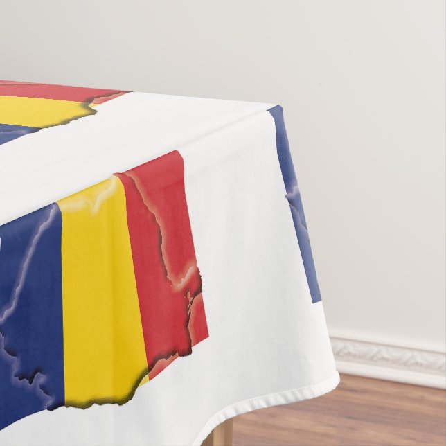 ROMANIA FLAG Stylish Patriotic Romanian Tablecloth (In Situ)