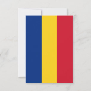 Romania flag thank you card