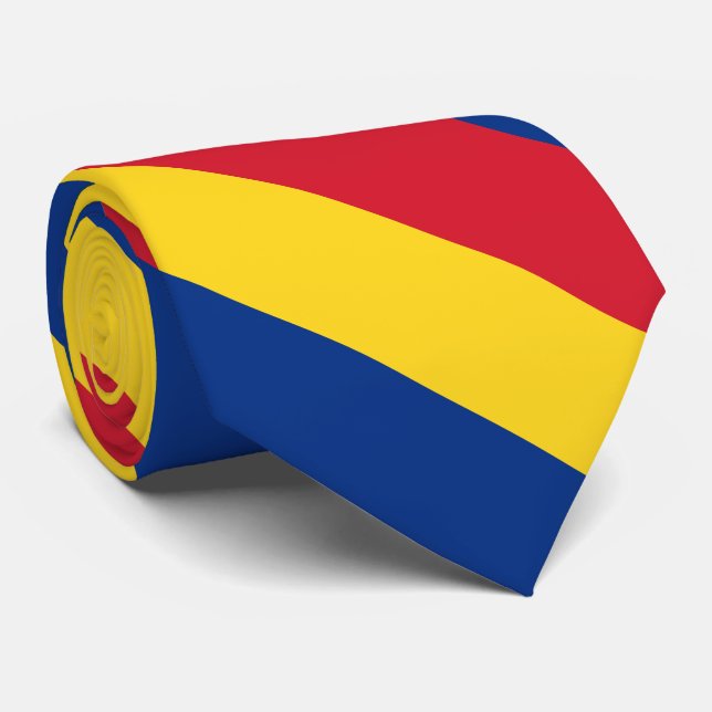 Romania flag tie (Rolled)
