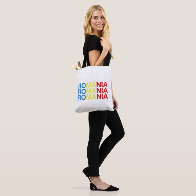 ROMANIA Flag Tote Bag (On Model)