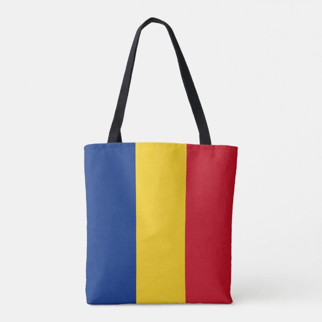 Romania Flag Tote Bag (Back)