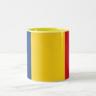 Romania Flag Two-Tone Coffee Mug