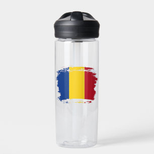 Romania flag water bottle