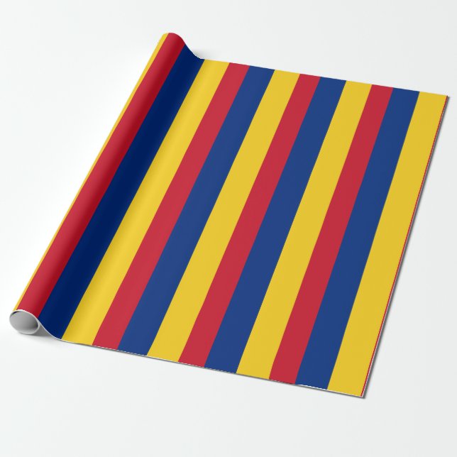 Romania Flag Wrapping Paper (Unrolled)