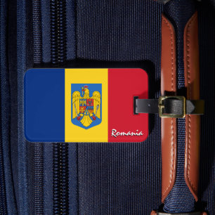 Romania Luggage Tags, patriotic Romanian Flag Luggage Tag