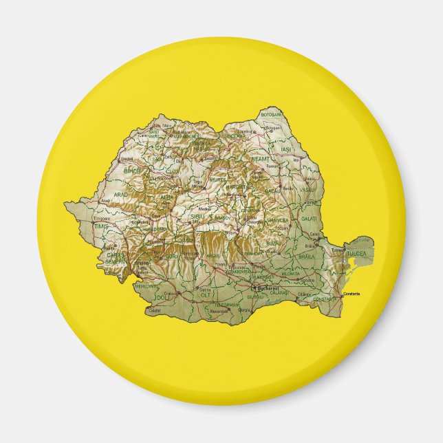 Romania Map Magnet (Front)