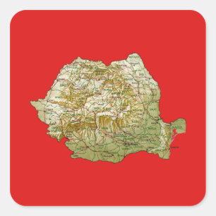 Romania Map Sticker
