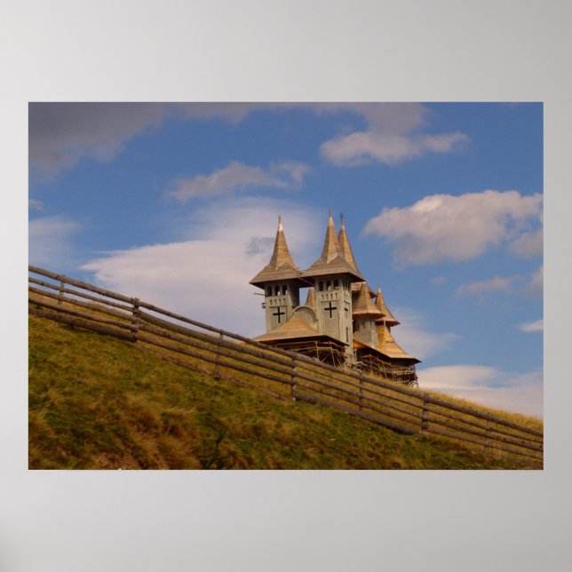 Romania, Moldova, wooden Orthodox church Poster (Front)