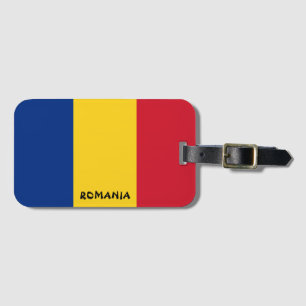 Romania National Flag Patriotic Luggage Tag