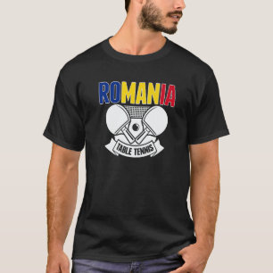 Romania Ping Pong Romanian Table Tennis Supporte T-Shirt