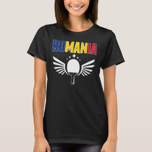 Romania Ping Pong   Romanian Table Tennis Supporte T-Shirt