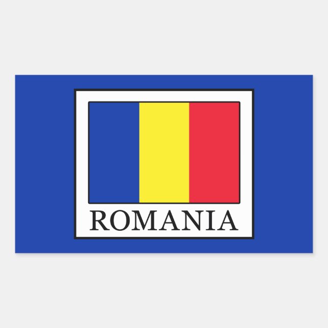 Romania Rectangular Sticker (Front)