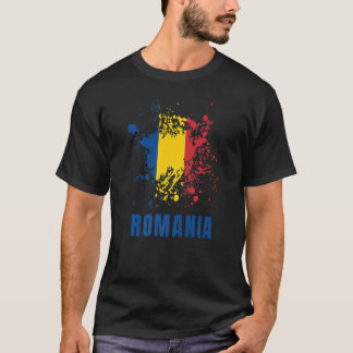 Romania Retro Vintage Watercolors Sport Romanian F T-Shirt