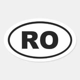 Romania RO European Oval Sticker