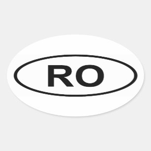 Romania "RO" Oval Sticker