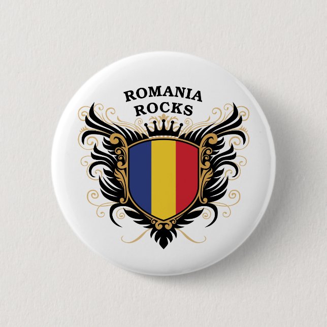 Romania Rocks 6 Cm Round Badge (Front)