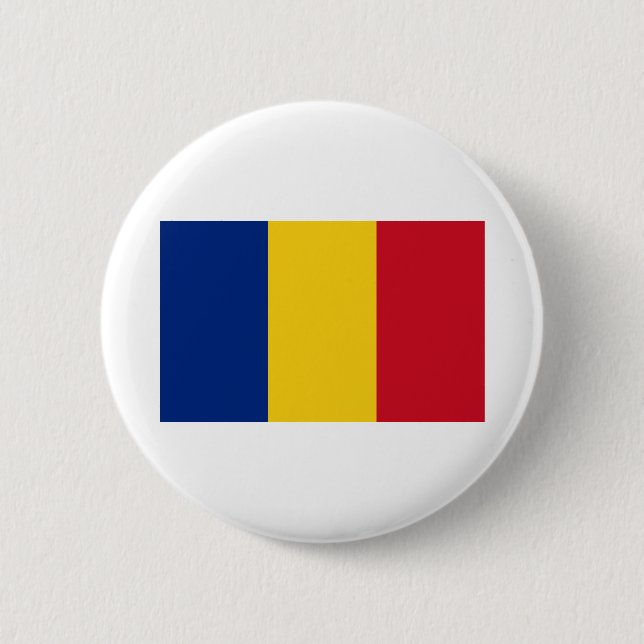 România - Romania Flag 6 Cm Round Badge (Front)