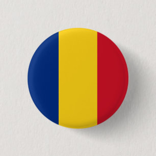 Romania (Romanian) Flag 3 Cm Round Badge