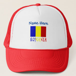 Romania Romanian Flag Blue Personalised Trucker Hat