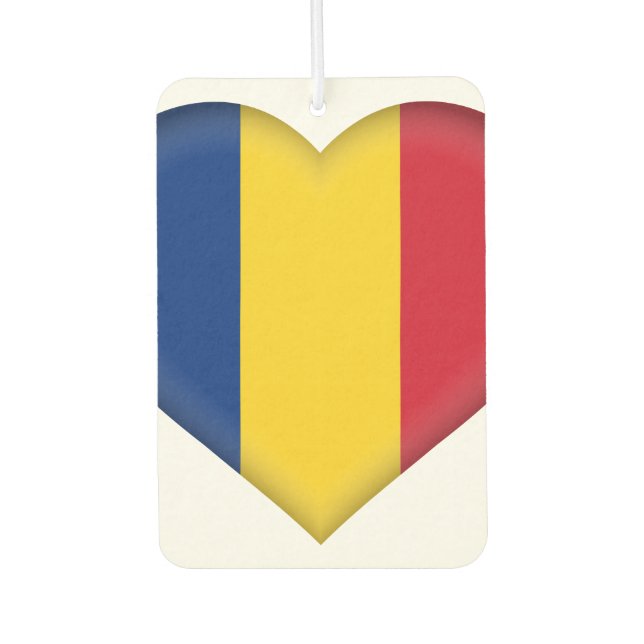 Romania (Romanian) Flag Car Air Freshener (Front)