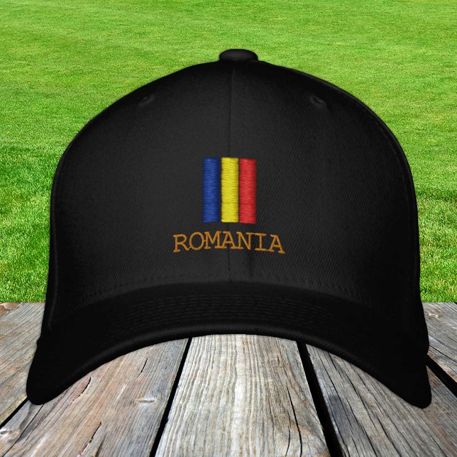 Romania & Romanian Flag fashion / Patriots Embroidered Hat (Creator Uploaded)