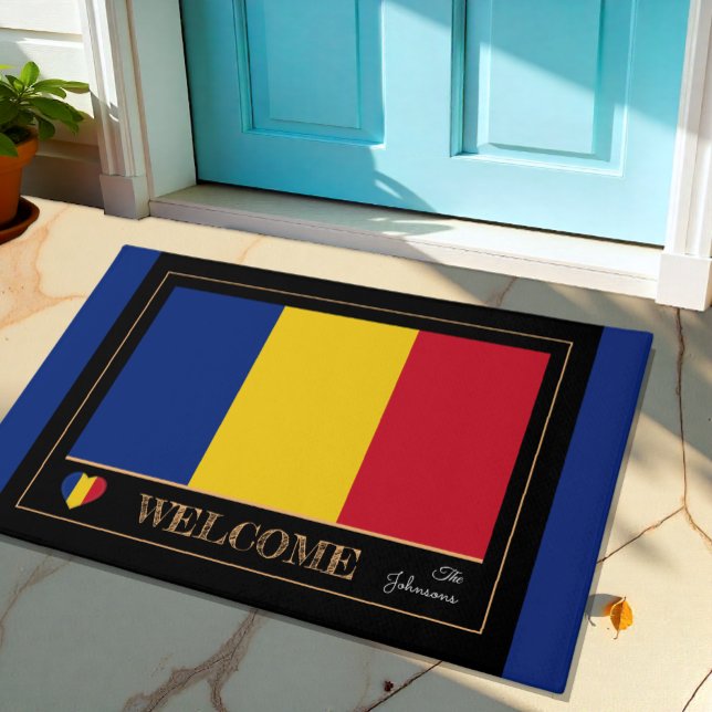 Romania & Romanian Flag house mats /sports Welcome (Creator Uploaded)