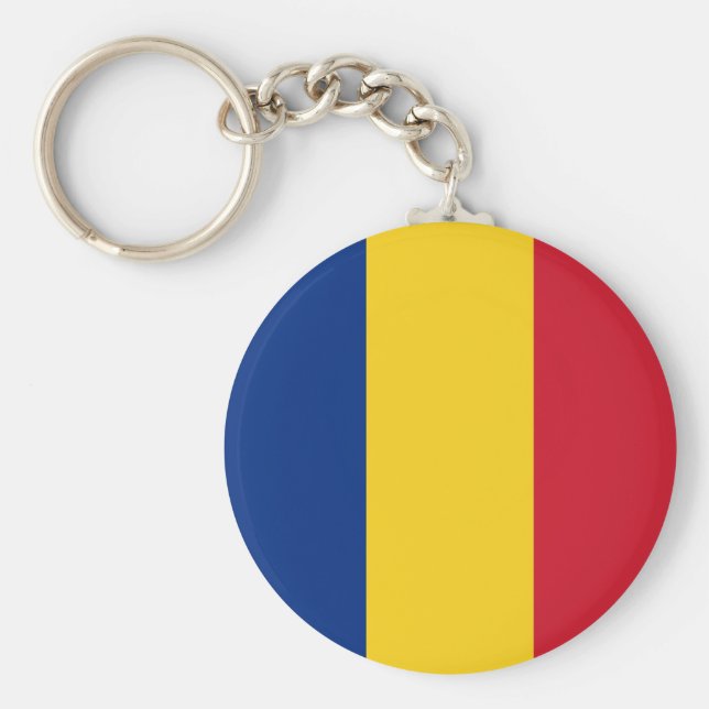 Romania (Romanian) Flag Key Ring (Front)
