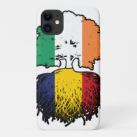 Romania Romanian Irish Ireland Tree Roots Flag