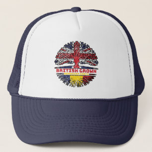 Romania Romanian Uk United Kingdom British Tree Trucker Hat