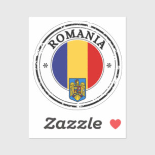 Romania Seal Sticker Round Flag For Laptop Book…
