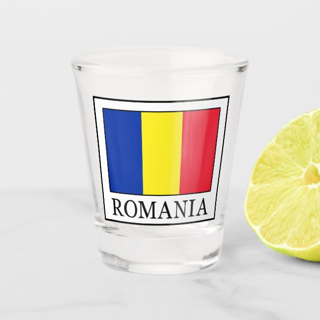 Romania Shot Glass (Front)