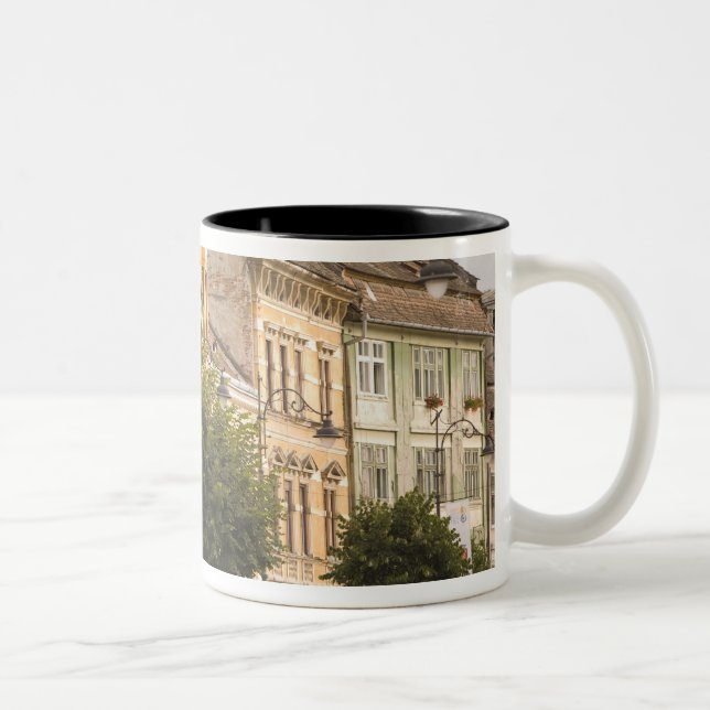 Romania, Sibiu. New Town. RF) Two-Tone Coffee Mug (Right)
